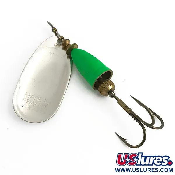 Blue Fox Super Vibrax 5 UV Spinner, Zilver / Groen, 13g, UV, #6104