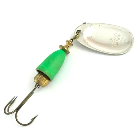 Blue Fox Super Vibrax 3 UV Spinner, Zilver/Groen, 8g, UV-actief, #5927