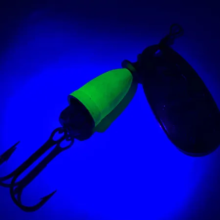 Blue Fox Super Vibrax 3 UV Spinner, Zilver/Groen, 8g, UV-actief, #5927