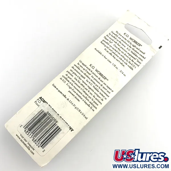 Acme K.O. Wobbler UV Lepel, Geel/Groen/Nikkel, 21g, Sonic Tail, #5923