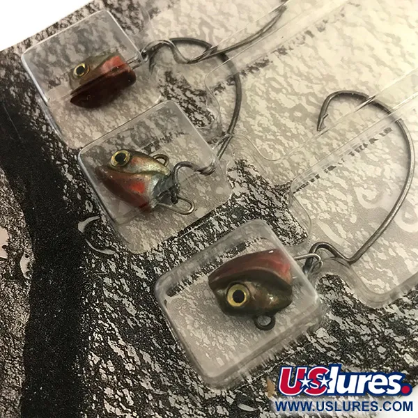 DUH!!! Head jig heads Kit Jigkoppen, Olive / Red / Black, 7g, Offset Haak, #9462