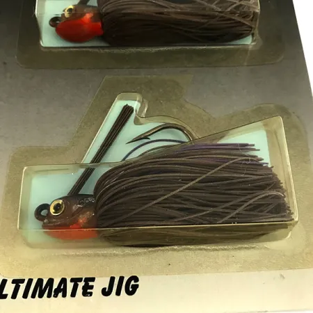DUH Ultimate Weedless Jig UV Wierloze jig, Bruin / Rood, 12g, UV, #6294
