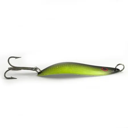 Red Eye Lures The Perfect Minnow UV Lepel, Groen/Zwart, 14g, #5962