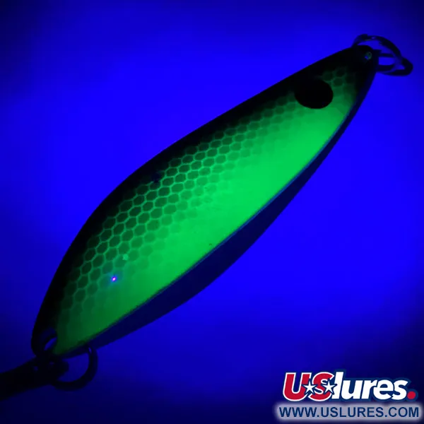 Red Eye Lures The Perfect Minnow UV Lepel, Groen/Zwart, 14g, #5962