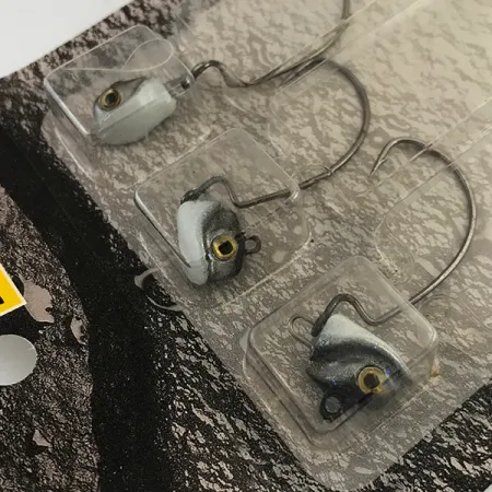 DUH!!! Head jig heads kit, Wit / Zwart, 7g, Offset Haak, #6295