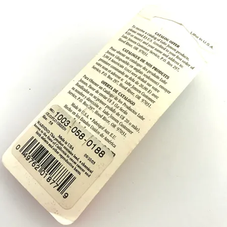 Luhr Jensen Krocodile Die #4 Glow Lepel, Wit / Groen, 19g, #5971