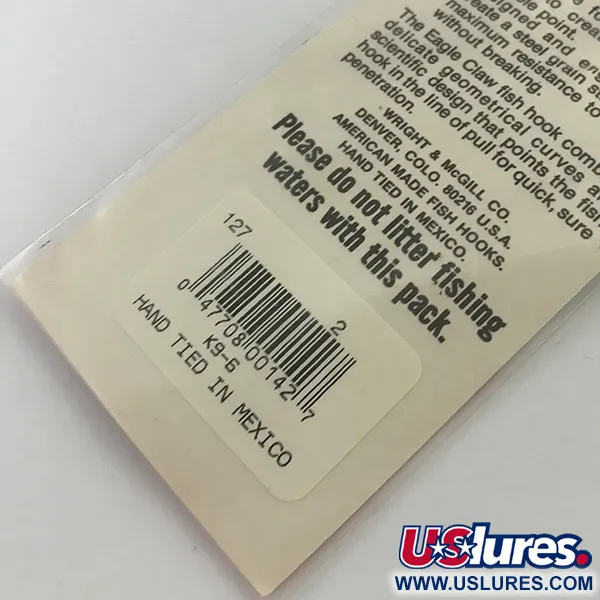 Eagle Claw Snelled Hooks 2 Onderlijnhaken, Brons, 6 st., #5973