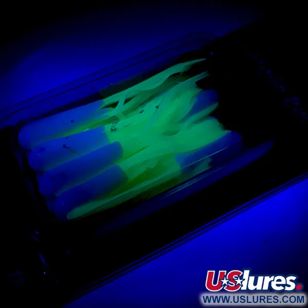 Johnson Crappie Buster Tubes Softbaits, Wit/Chartreuse, 4,5cm, #5987