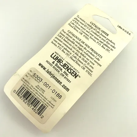 Luhr Jensen Loco 1Glow Lepel, Wit/Groen, 4g, UV Glow, #5303-001-0188