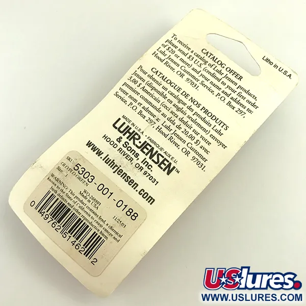 Luhr Jensen Loco 1Glow Lepel, Wit/Groen, 4g, UV Glow, #5303-001-0188