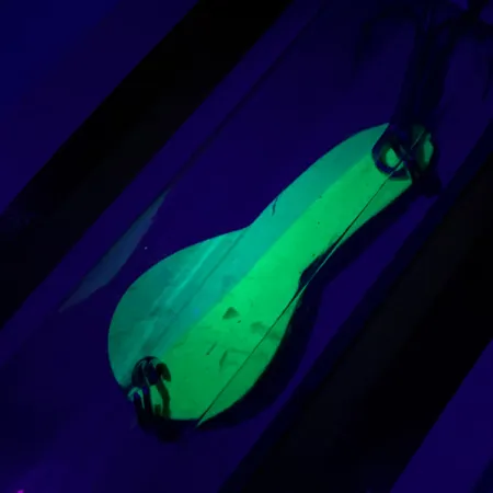 Luhr Jensen Loco 1Glow Lepel, Wit/Groen, 4g, UV Glow, #5303-001-0188