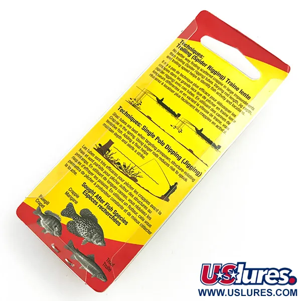 Johnson Crappie Buster Shad Tubes UV softbait, Blue/Green/Glitter, #6021