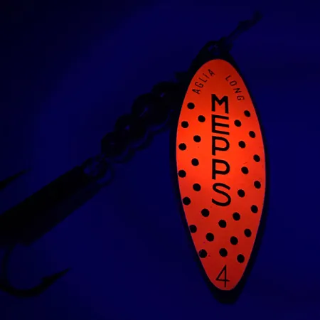 Mepps Aglia Long 2 Spinner, Goud / Oranje, 7.4g, Wilgenblad, #6025