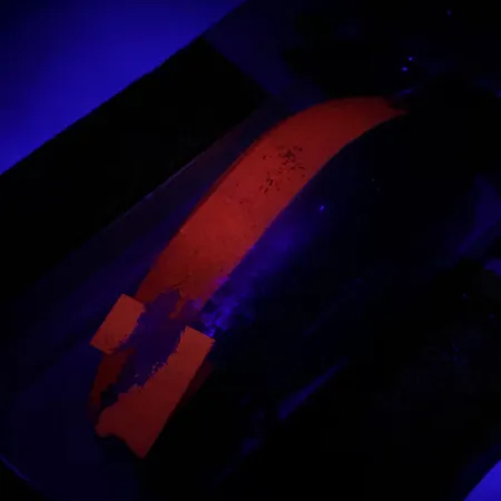 Krocodile Stubby Luhr Jensen Lepel, Red / Nickel, 18g, Vintage, #6053