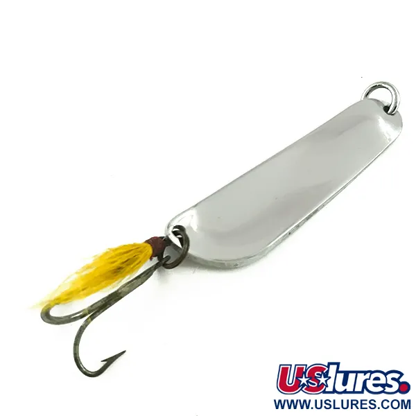Pflueger Limper #4 Lepel, Nikkel / Geel, 14g, Gevederde Dreg, #6060