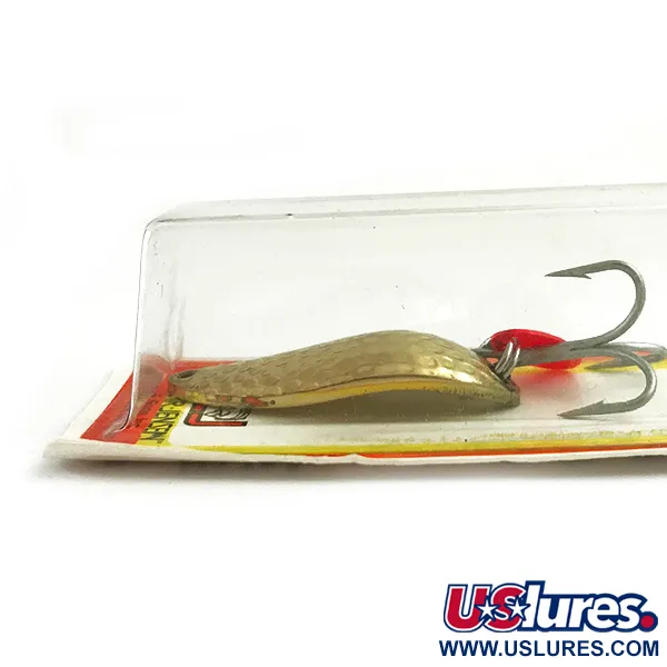 Luhr Jensen Krocodile Stubby Lepel, Goud/Rood, 18g, Verwerpend, #6086