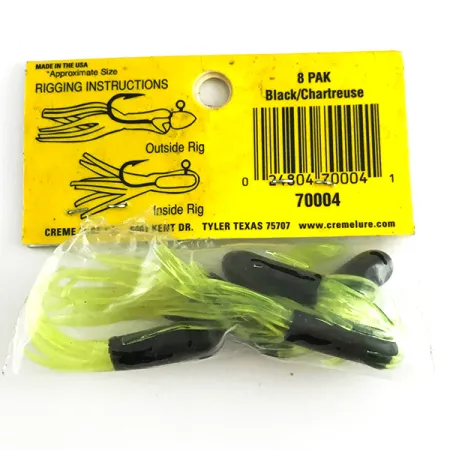 Creme Maxi Tail soft bait UV Softbait, Black/Green UV, 5cm, #6145