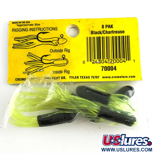 Creme Maxi Tail soft bait UV Softbait, Black/Green UV, 5cm, #6145