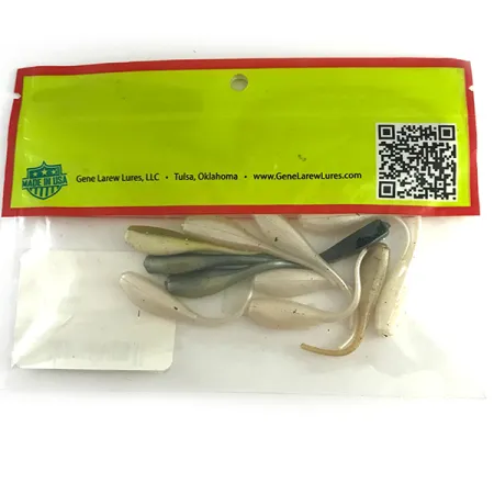 Bobby Garland Baby Shad Softbait, Wit/Grijs/Groen, 5cm, UV, #6146