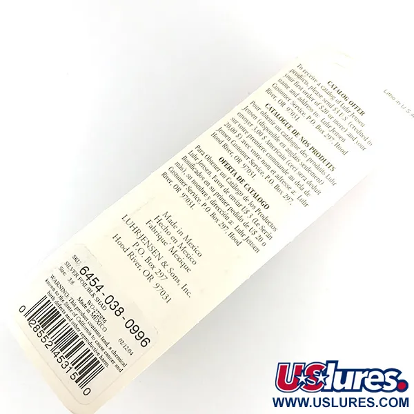 Luhr Jensen P.J.POP Houten Popper, Zilver / Zwart, 17g, hout, #6151