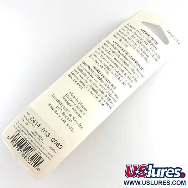 Luhr Jensen Shyster Spinner, Geel/Goud/Holo, 9g, Veren, #2414-013-0063