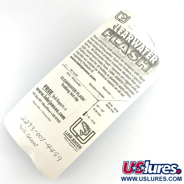 Luhr Jensen ClearWater Flash UV Spinner, Zilver, 7g, UV-actief, #6154