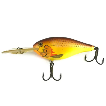 Rapala Risto Rap Plug, Yellow / Brown, 16g, Diepduikend, #6163