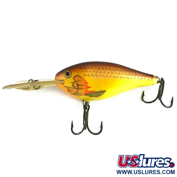 Rapala Risto Rap Plug, Yellow / Brown, 16g, Diepduikend, #6163
