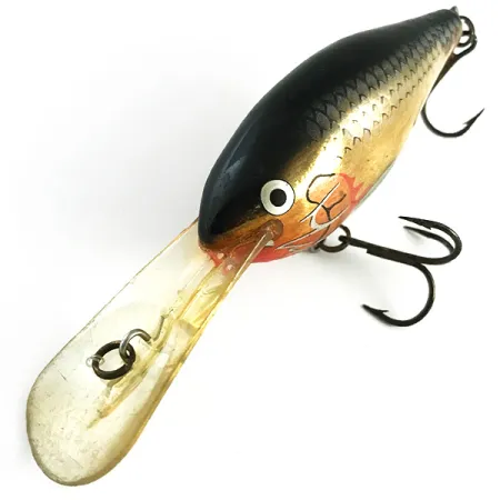 RAPALA RISTO RAP Plug, Goud/Zwart, 16g, Diepduikend, #6164