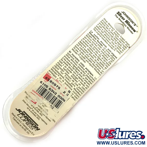 Johnson Silver Minnow Weedless Lepel, Oranje/Groen, 21g, UV Glow, #6192