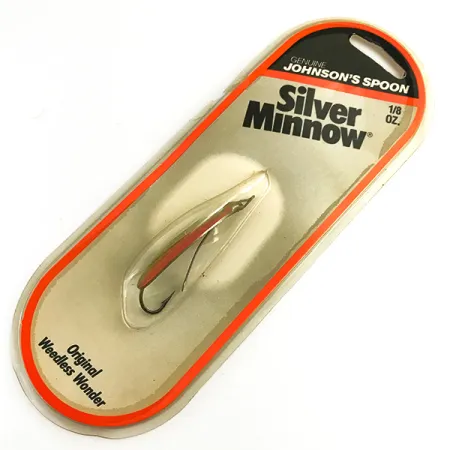 Weedless Johnson Silver Minnow Lepel, Groen/Oranje/Nikkel, 5g, #6193