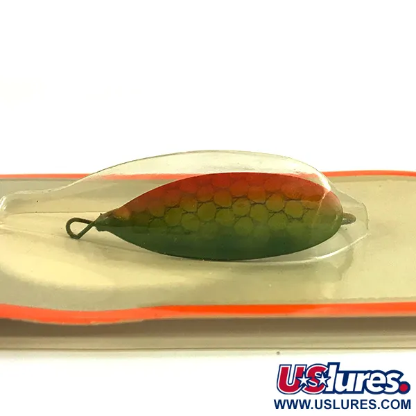 Weedless Johnson Silver Minnow Lepel, Groen/Oranje/Nikkel, 5g, #6193