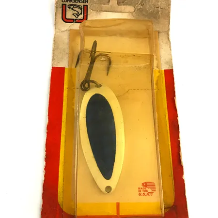 Luhr Jensen Krocodile Stubby Lepel, Wit / Blauw, 24g, Compact, #6197