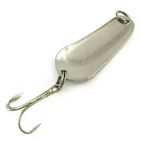 Acme Wob-L-Rite Lepel, Gehamerd Nikkel / Rood, 9g, Vintage, #6207