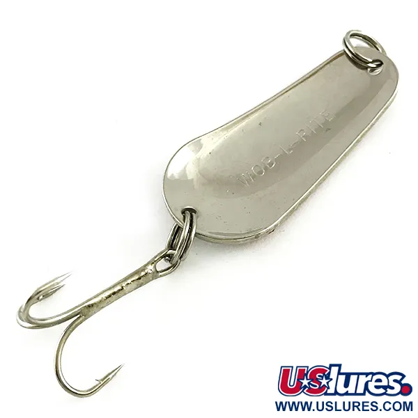 Acme Wob-L-Rite Lepel, Gehamerd Nikkel / Rood, 9g, Vintage, #6207