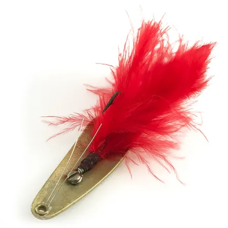 Weezel bait Rex Spoon Wierwerende Lepel, Messing/Rood, 12.5g, #6208