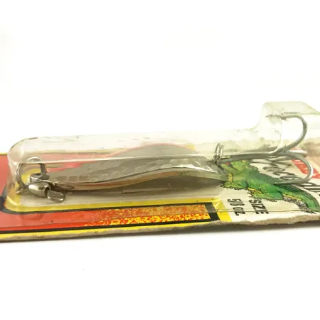 Luhr Jensen Krocodile Stubby Lepel, Gehamerd Nikkel/Rood UV, 18g, #6222