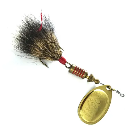 Mepps Aglia 3 Dressed - squirrel tail Spinner, Goud, 7.3g, #6227