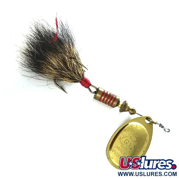 Mepps Aglia 3 Dressed - squirrel tail Spinner, Goud, 7.3g, #6227