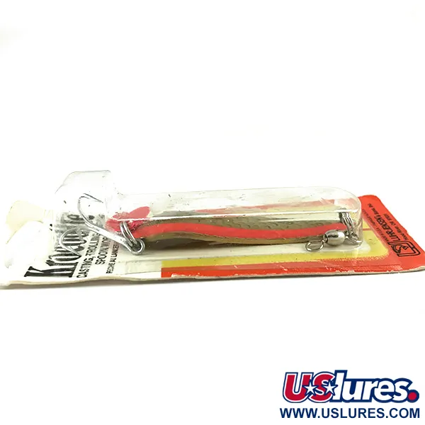 Luhr Jensen Krocodile Die #4 UV Lepel, Messing/UV Rood, 14g, #6228