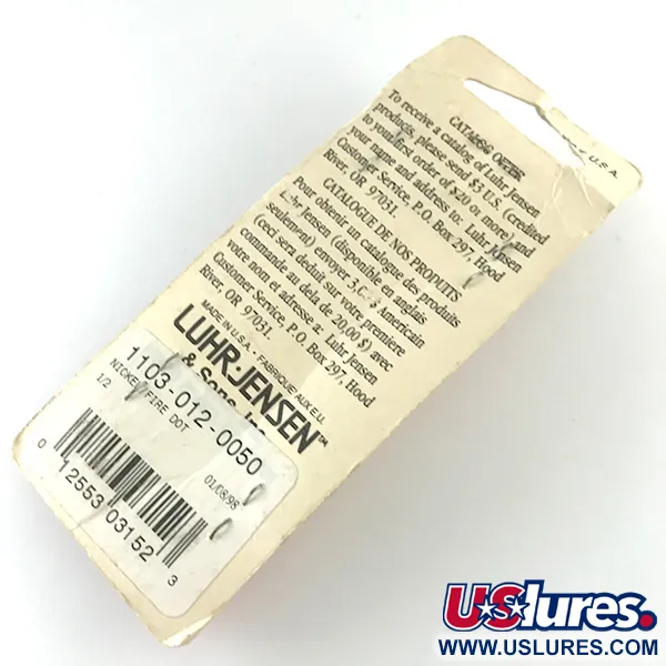 Luhr Jensen Les Davis Hotrod Lepel, Nickel/Red Dot UV, 14g, #6229