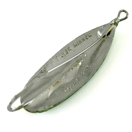 Johnson Silver Minnow Lepel, Oranje/Groen/Nikkel, 6g, Wierbeschermer, #6238