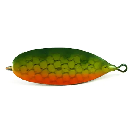 Johnson Silver Minnow Lepel, Oranje/Groen/Nikkel, 6g, Wierbeschermer, #6238