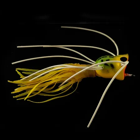 Fred Arbogast Hula Popper Popper, Frog, 1,6g, Rubberen Skirt, #6241
