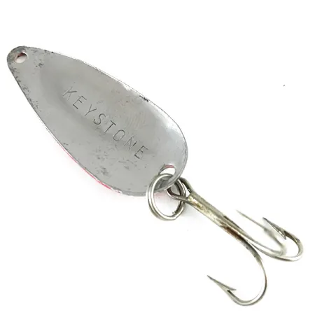 Keystone Lepel, Rood/Wit/Nikkel, 5,5g, Diagonale Strepen, #6245