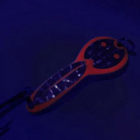 Acme Dazzler #2 UV Lepel, Zilver/Rood, 7g, UV-reactief, #6262