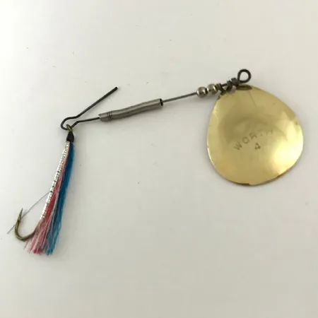 Worth 4 Spinner, Messing, 3.5g, Tinsel enkele haak, #6285