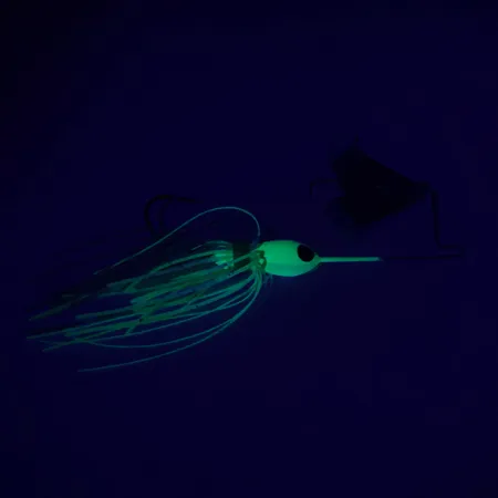 Strike King Mini Pro-Buzz Buzzbait, Nikkel/Fluo Groen, 10g, Glow, #6302