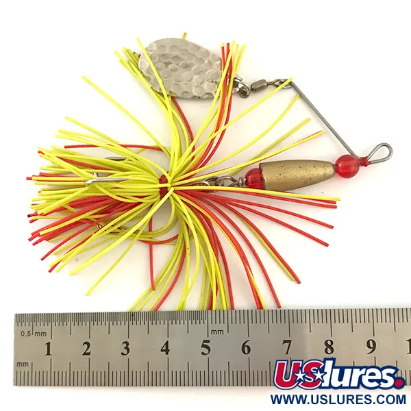 Spinner Bait Spinnerbait, Messing/Nikkel/Geel UV, 12g, UV-actief, #6327