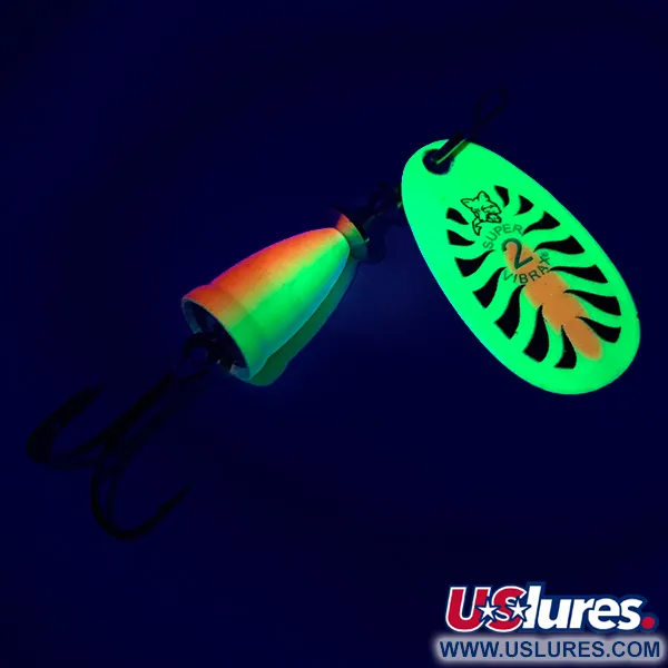 Blue Fox Super Vibrax 2 UV Spinner, Fluo Geel, 6g, UV-actief, #6339